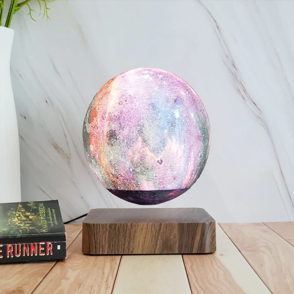 3D Rotating Galaxy Floating Table Desk Lamp