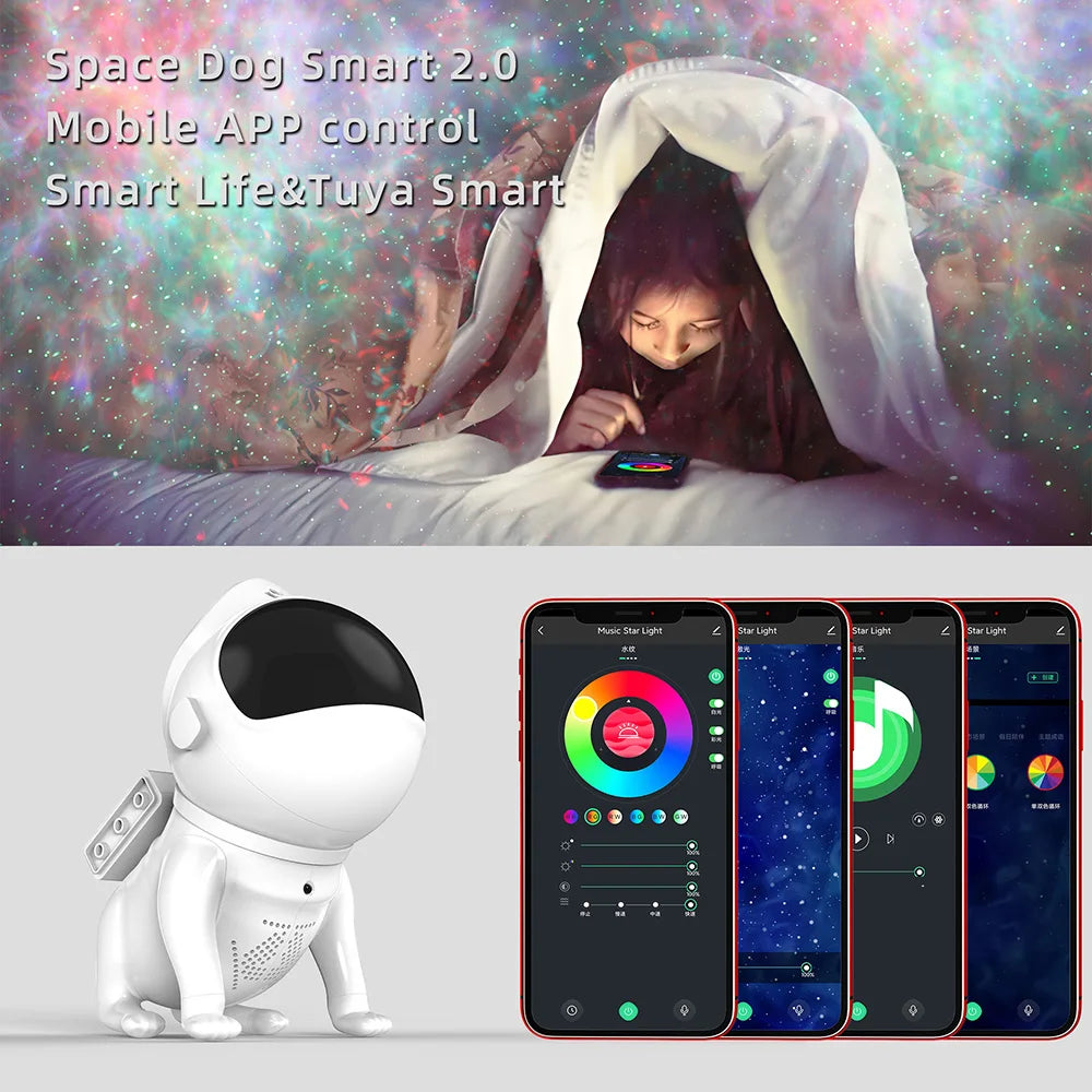 LED Night Light Galaxy Star Astronaut Projector